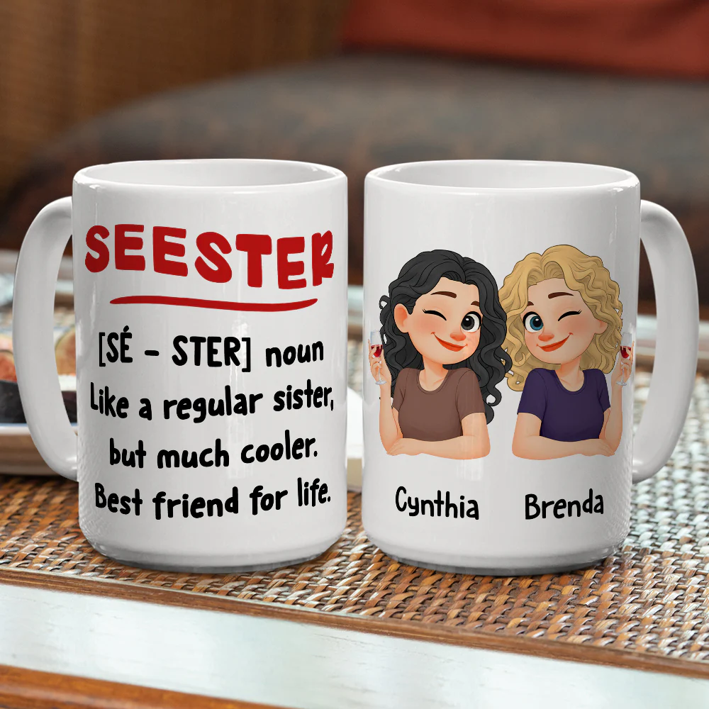 Seester Squad - Personalized Custom Coffee Mug - Image 5