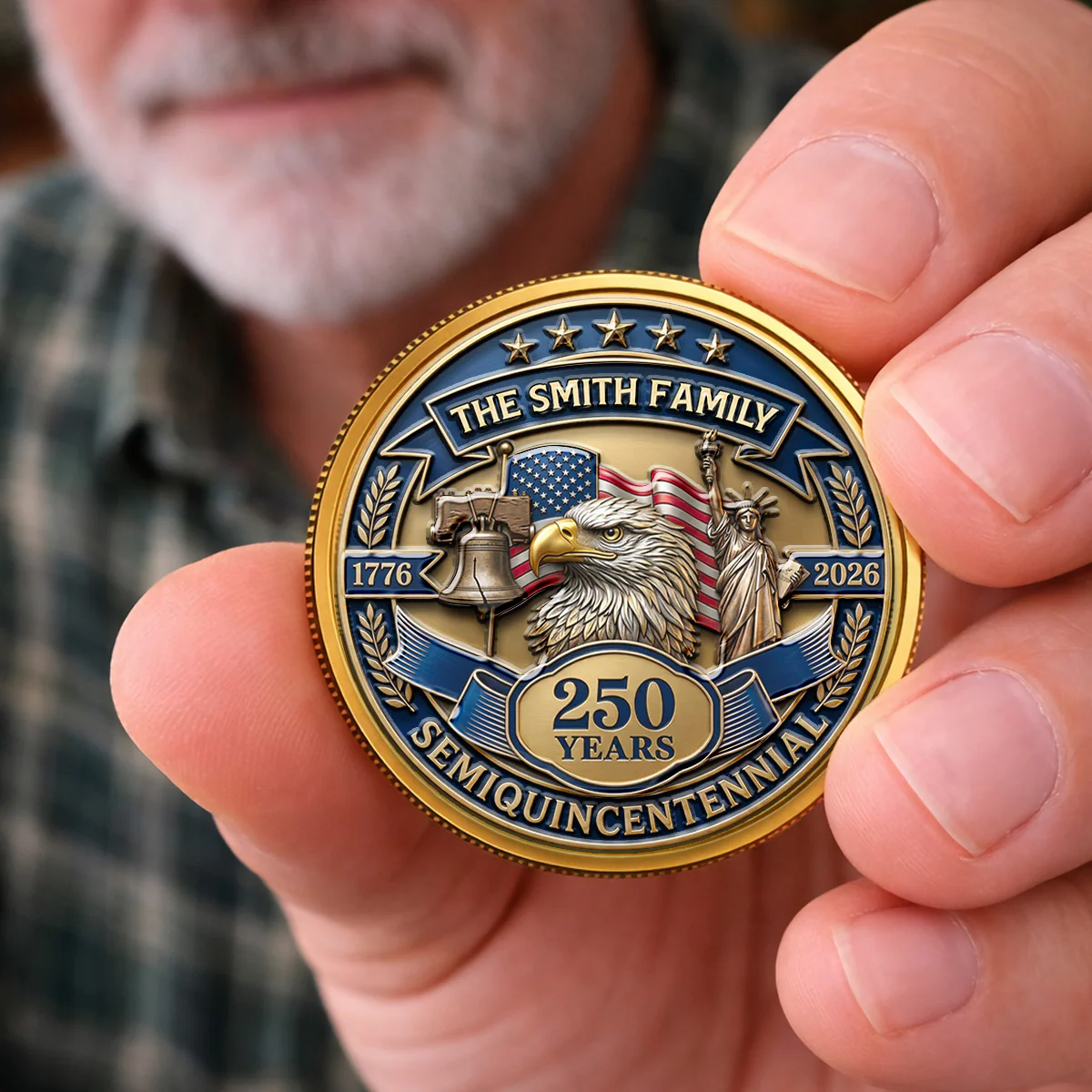 Semiquincentennial - Personalized Custom Commemorative Keepsake Coin - Image 2