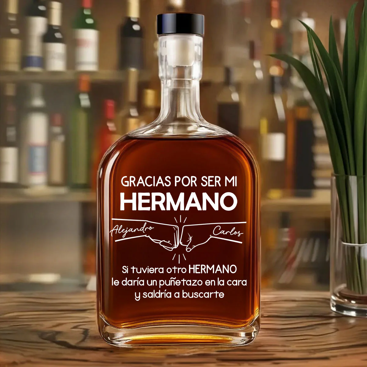 Ser Mi Hermano - Licorera Personalizada a Medida - Image 3