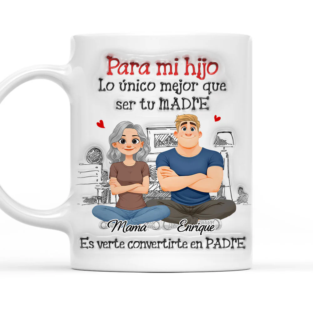 Ser Papá - Taza Personalizada Con Efecto 3D En Relieve