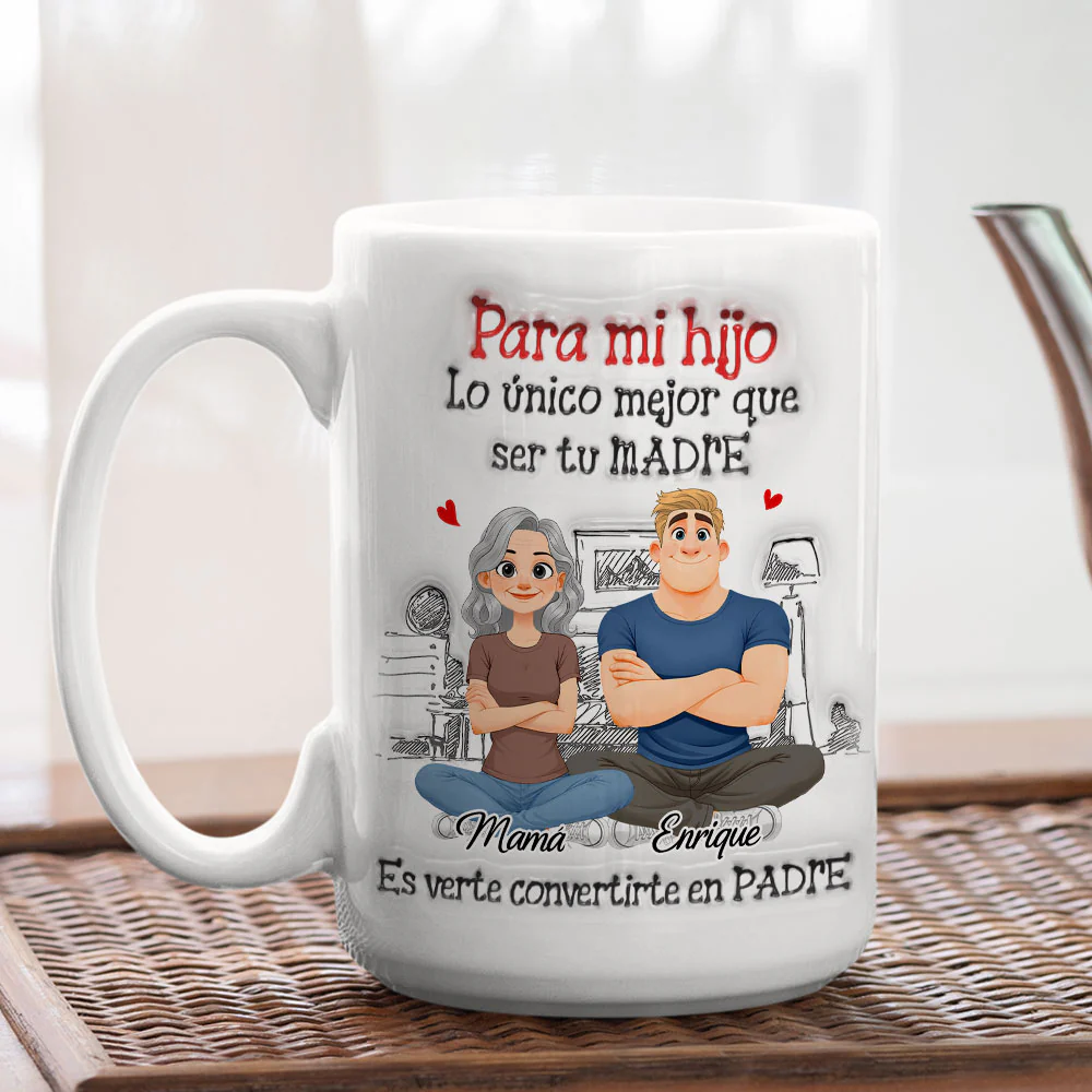 Ser Papá - Taza Personalizada Con Efecto 3D En Relieve - Image 5
