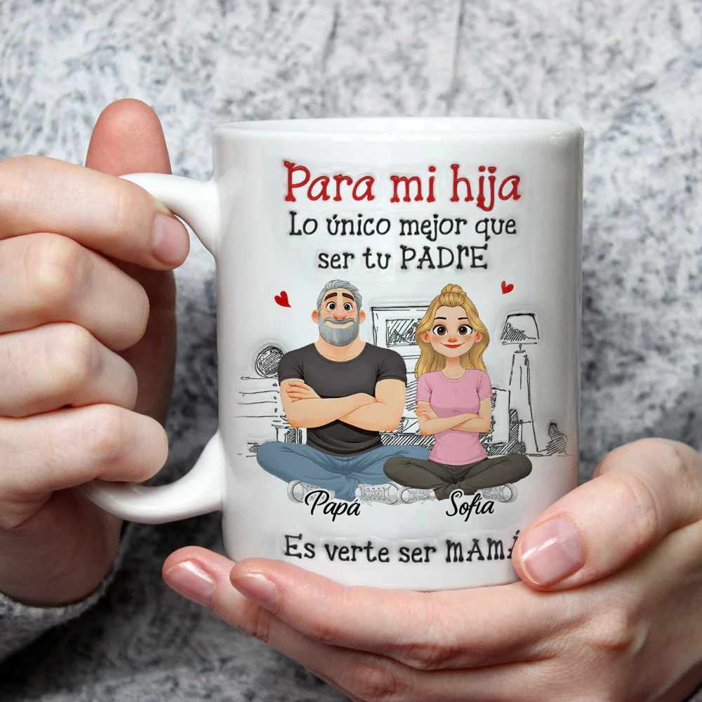 Ser Tu Padre - Taza Personalizada con Efecto 3D Inflado - Image 3