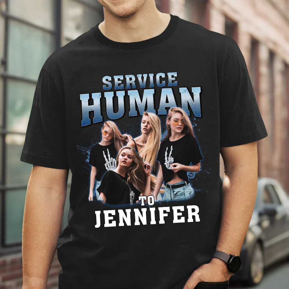 Service Human Vintage - Personalized Custom Unisex T-shirt - Image 3