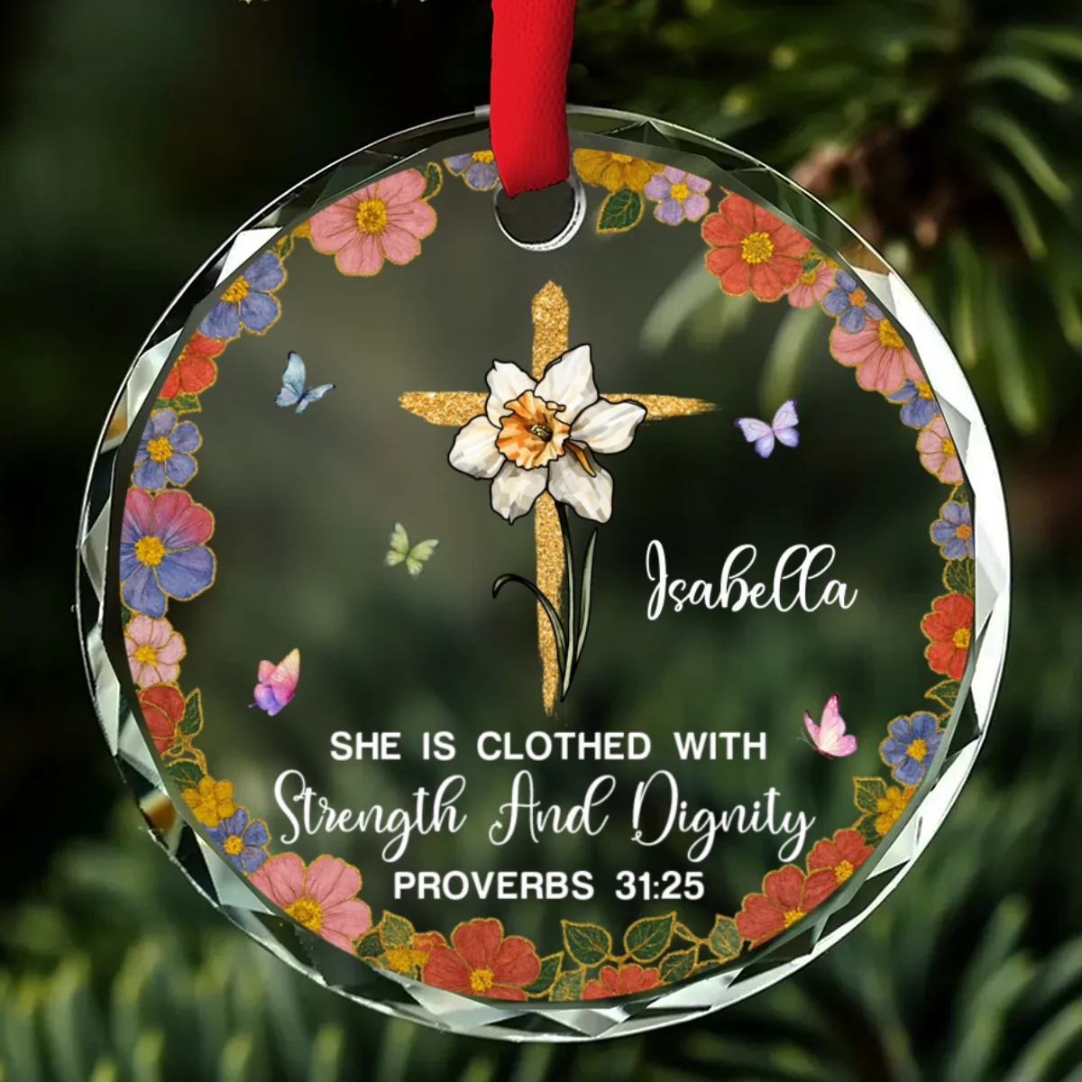 She Walks In Quiet Dignity - Personalized Custom Glass Ornament - Image 7