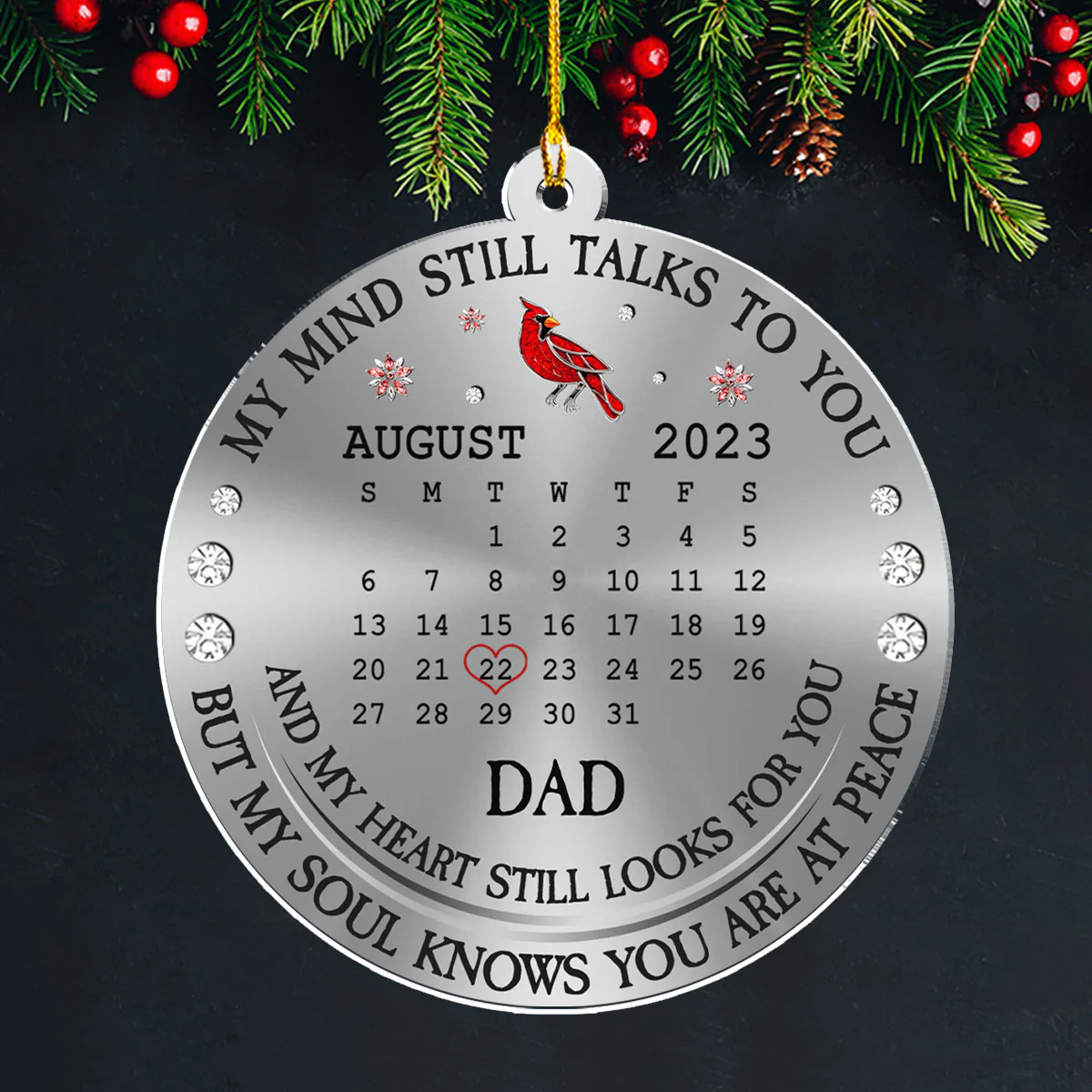 Shining From Heaven - Personalized Custom Acrylic Ornament - Image 3