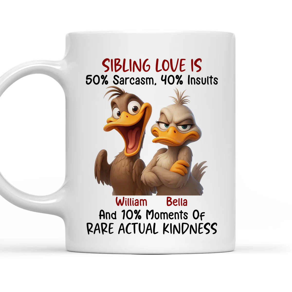 Sibling Love Sarcasm - Personalized Custom Coffee Mug