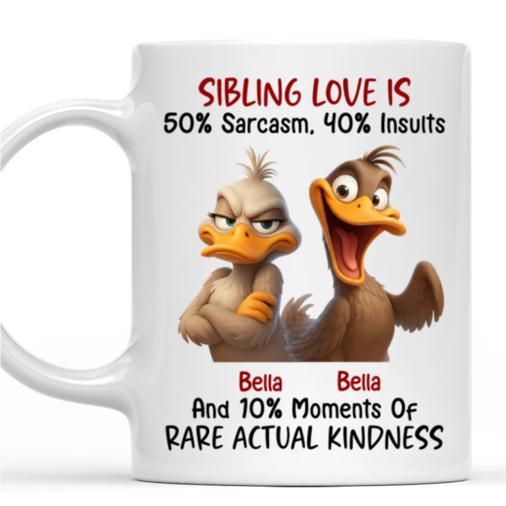 Sibling Love Sarcasm - Personalized Custom Coffee Mug - Image 7