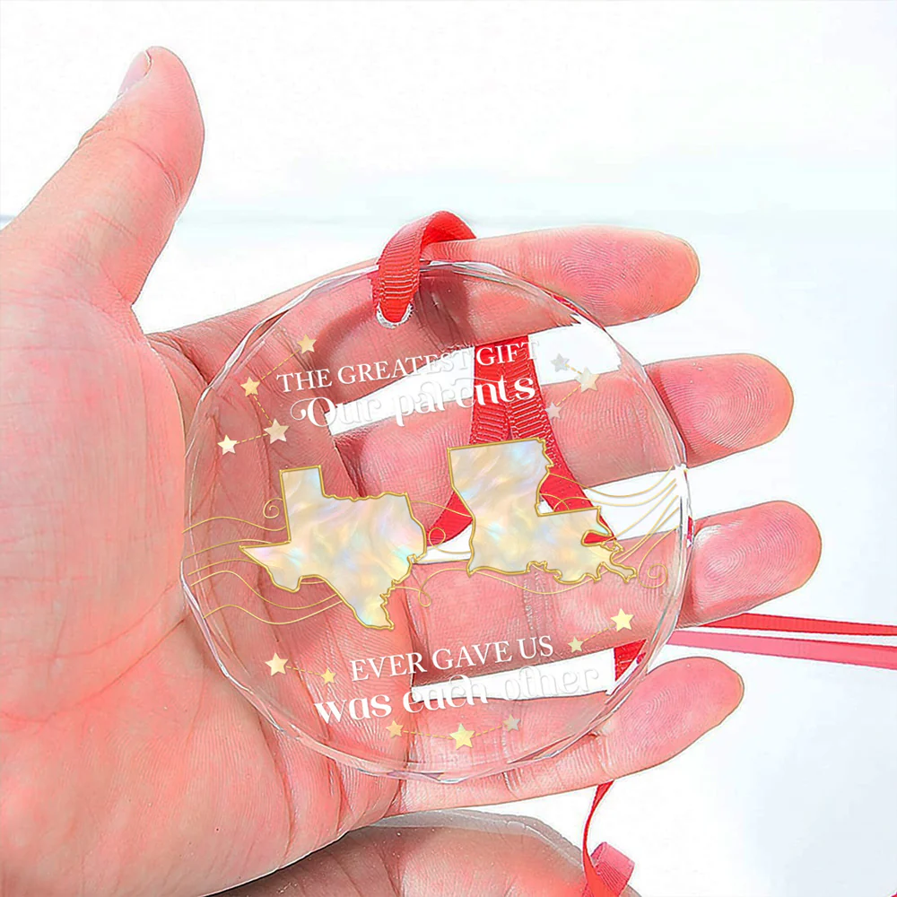 Sibling Of Pearl - Personalized Custom Glass Ornament - Image 4