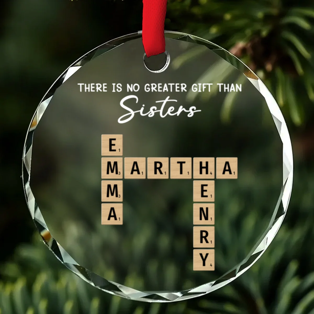 Siblings Are A Precious Gift - Personalized Custom Glass Ornament - Image 7