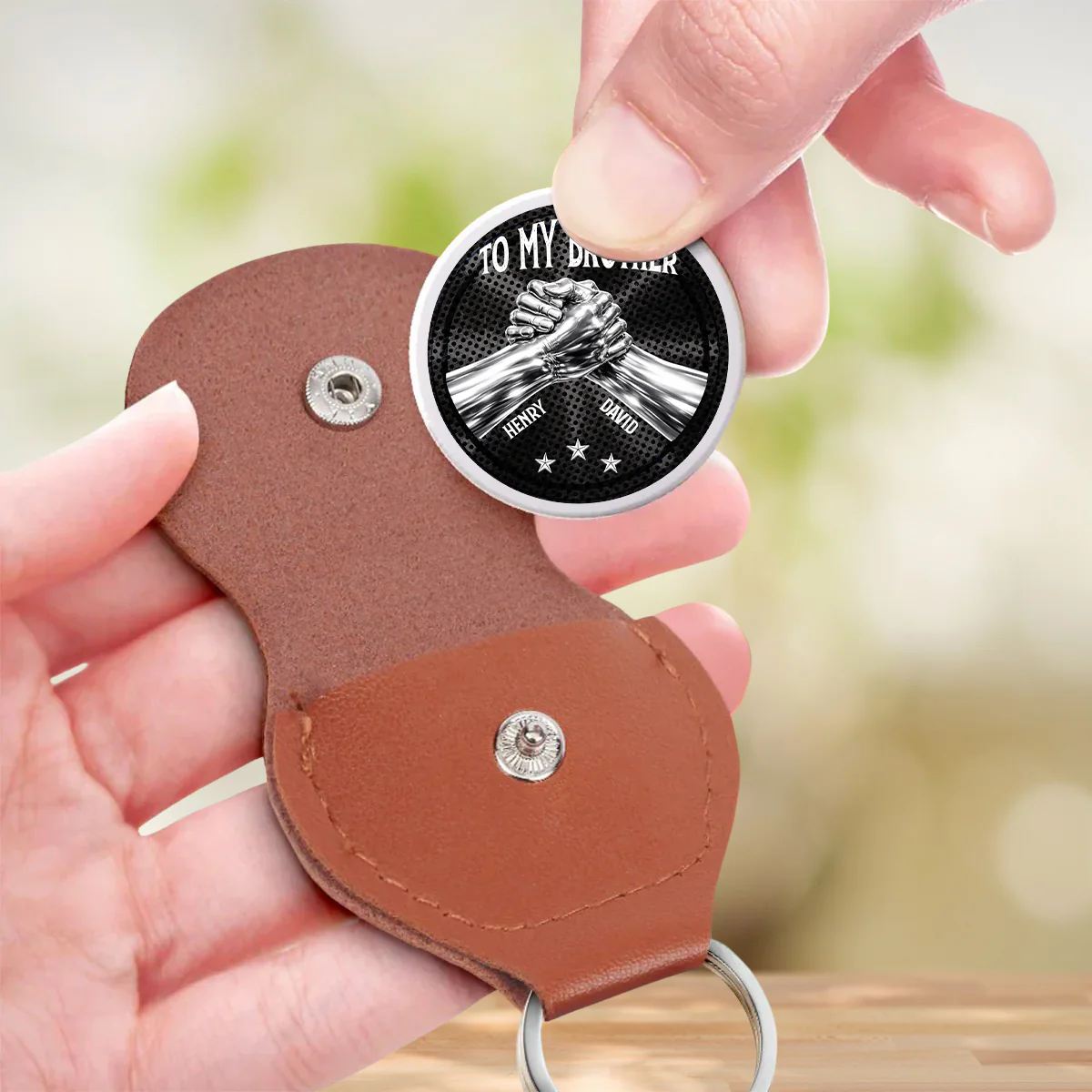 Side By Side Brother - Personalized Custom Pocket Hug - Image 3