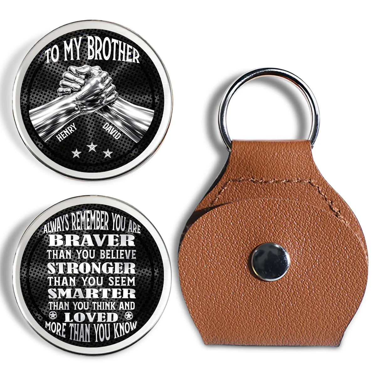 Side By Side Brother - Personalized Custom Pocket Hug - Image 5