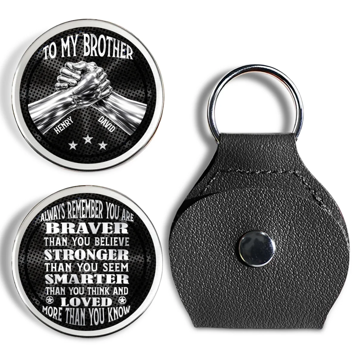 Side By Side Brother - Personalized Custom Pocket Hug - Image 8