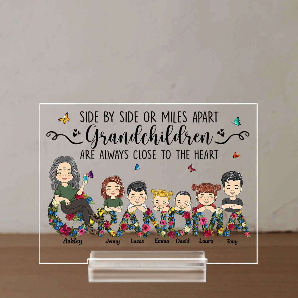 Side By Side - Personalized Custom Acrylic Plaque With Base - Image 3