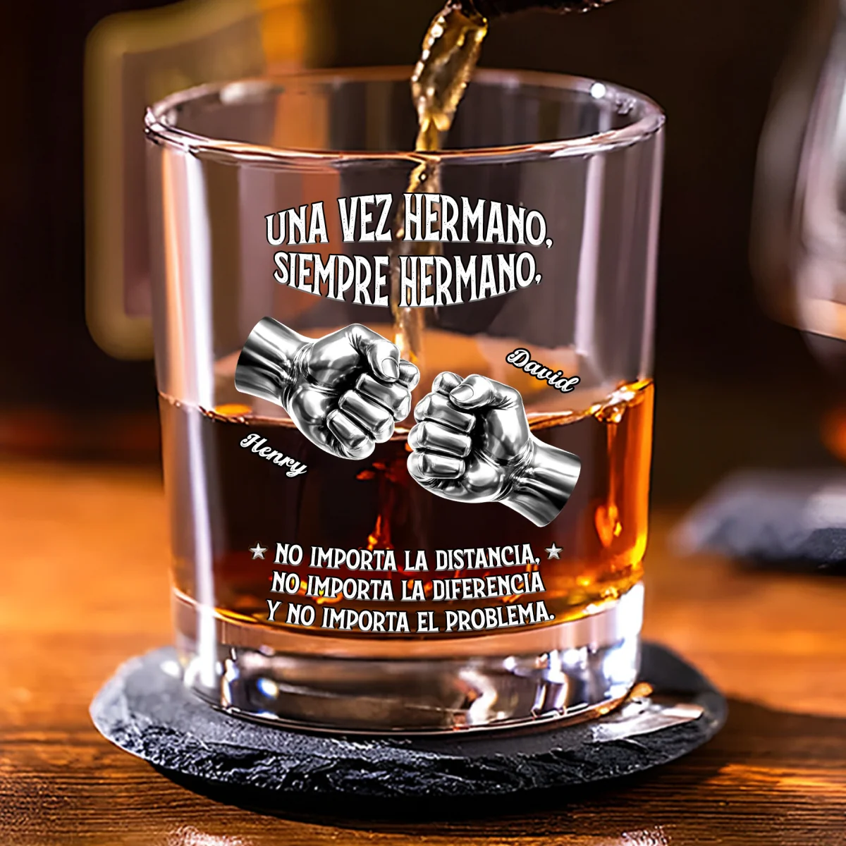 Siempre Mi Hermano - Vaso De Whisky Personalizado - Image 5