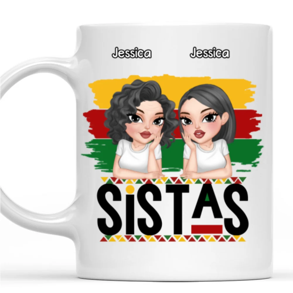 Sistas Forever - Personalized Custom Coffee Mug - Image 6