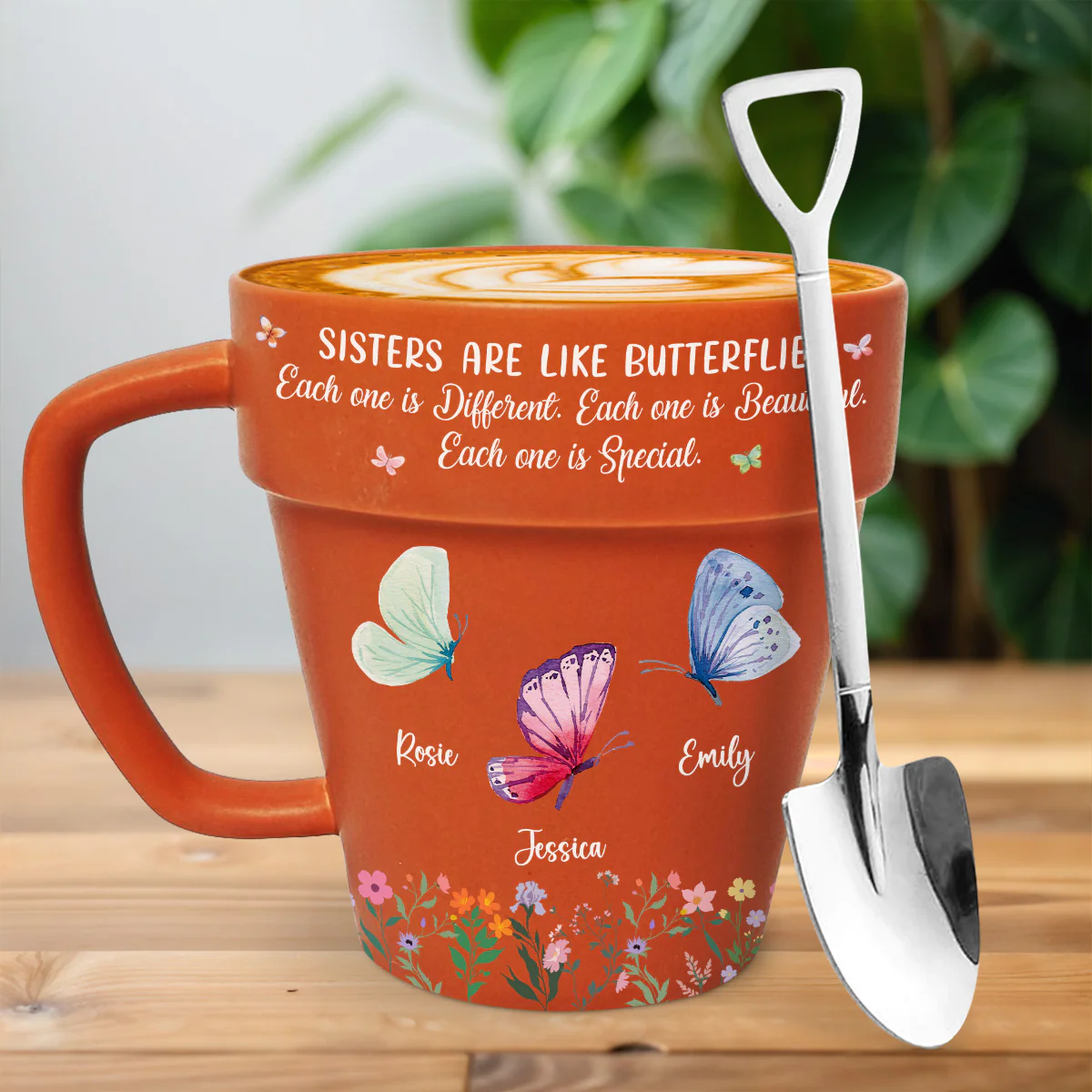 Sister Are The Gardeners Of Our Souls - Personalized Custom Plant Pot Mug - Image 5