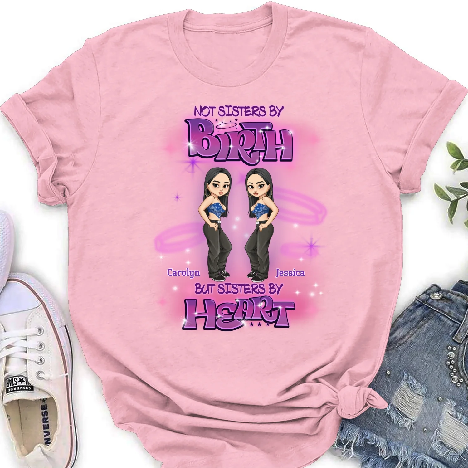 Sister By Heart - Personalized Custom Shirt - Image 18