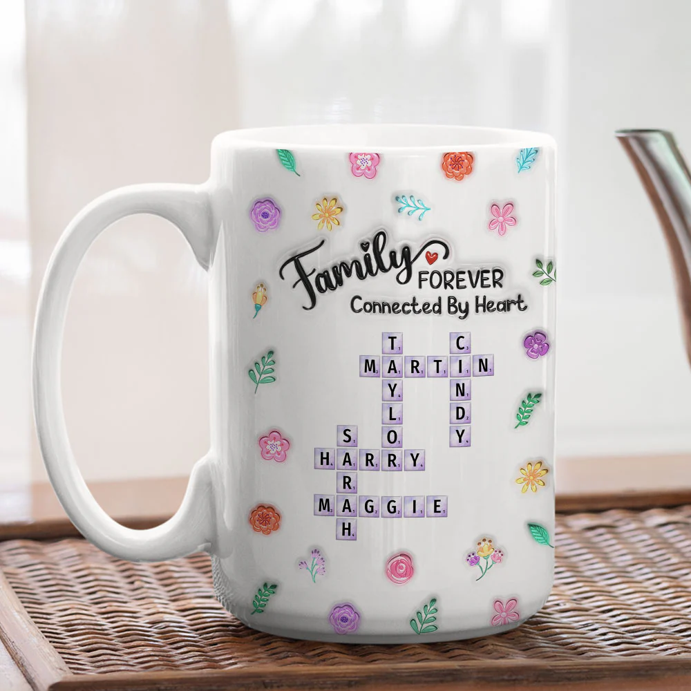 Sister Connect By Heart Forever - Personalized Custom 3D Inflated Effect Coffee Mug - Image 3