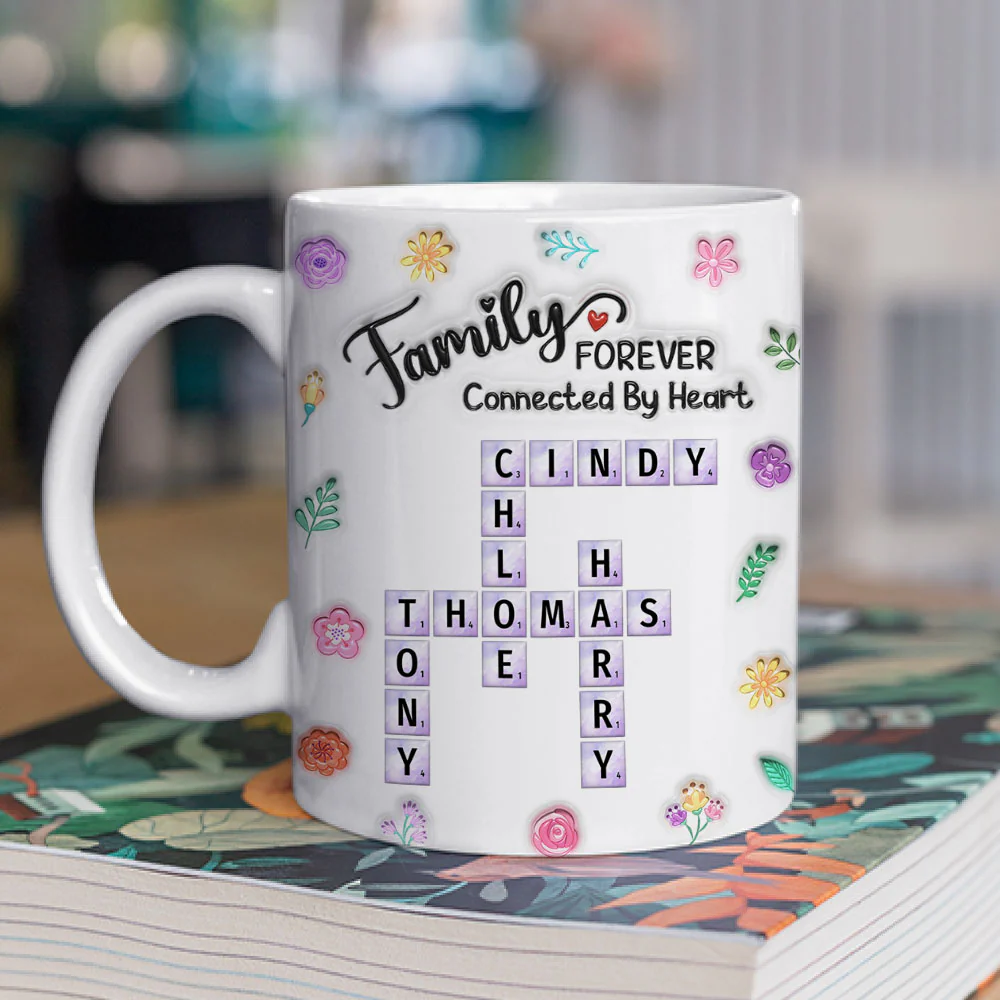 Sister Connect By Heart Forever - Personalized Custom 3D Inflated Effect Coffee Mug - Image 4