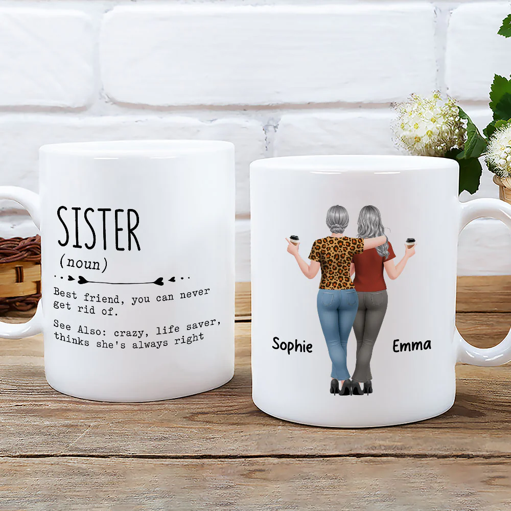 Sister Dictionary Definition - Personalized Custom Coffee Mug - Image 2
