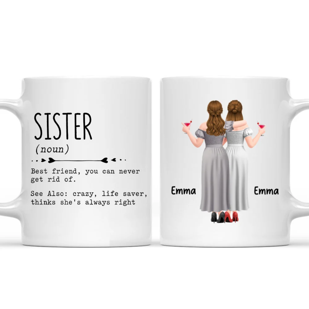 Sister Dictionary Definition - Personalized Custom Coffee Mug - Image 7