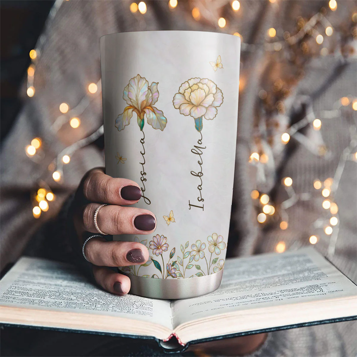 Sister Forever In My Heart - Personalized Custom Tumbler - Image 2