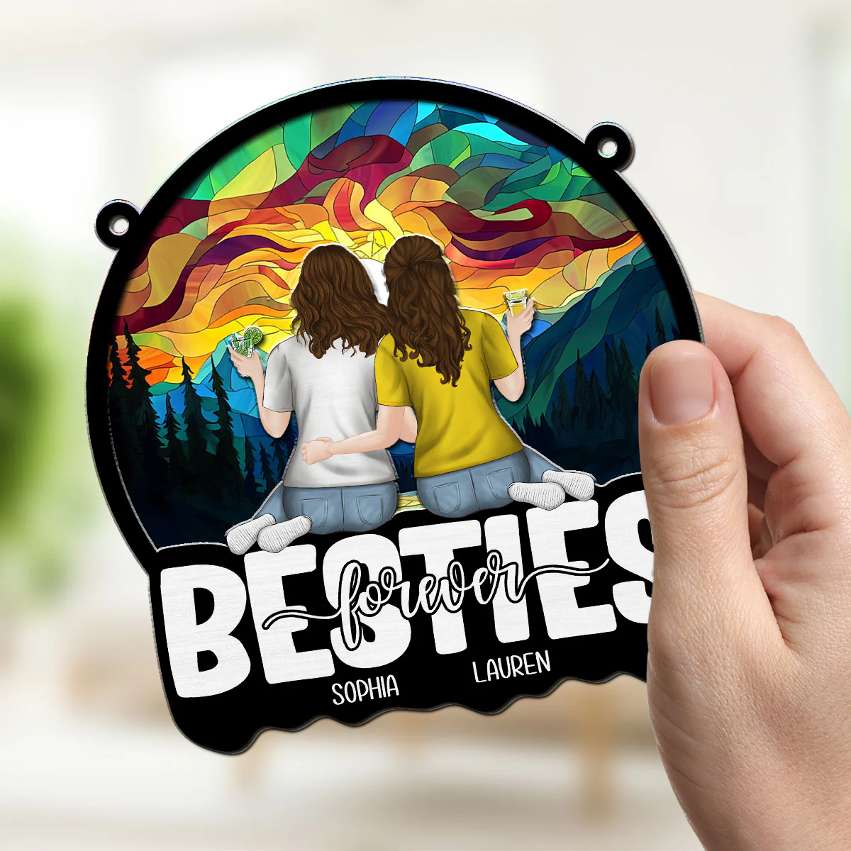 Sister Forever - Personalized Custom Suncatcher - Image 4
