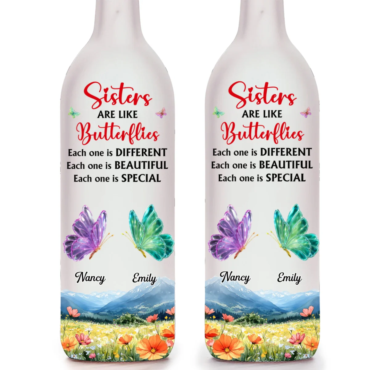 Sister Forever Together - Personalized Custom Bottle Lamp - Image 7