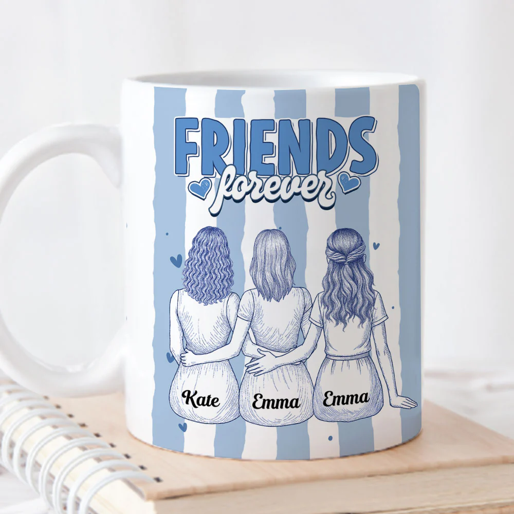 Sister Friend Always By My Side - Personalized Custom Coffee Mug - Image 3