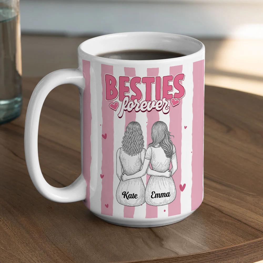 Sister Friend Always By My Side - Personalized Custom Coffee Mug - Image 5