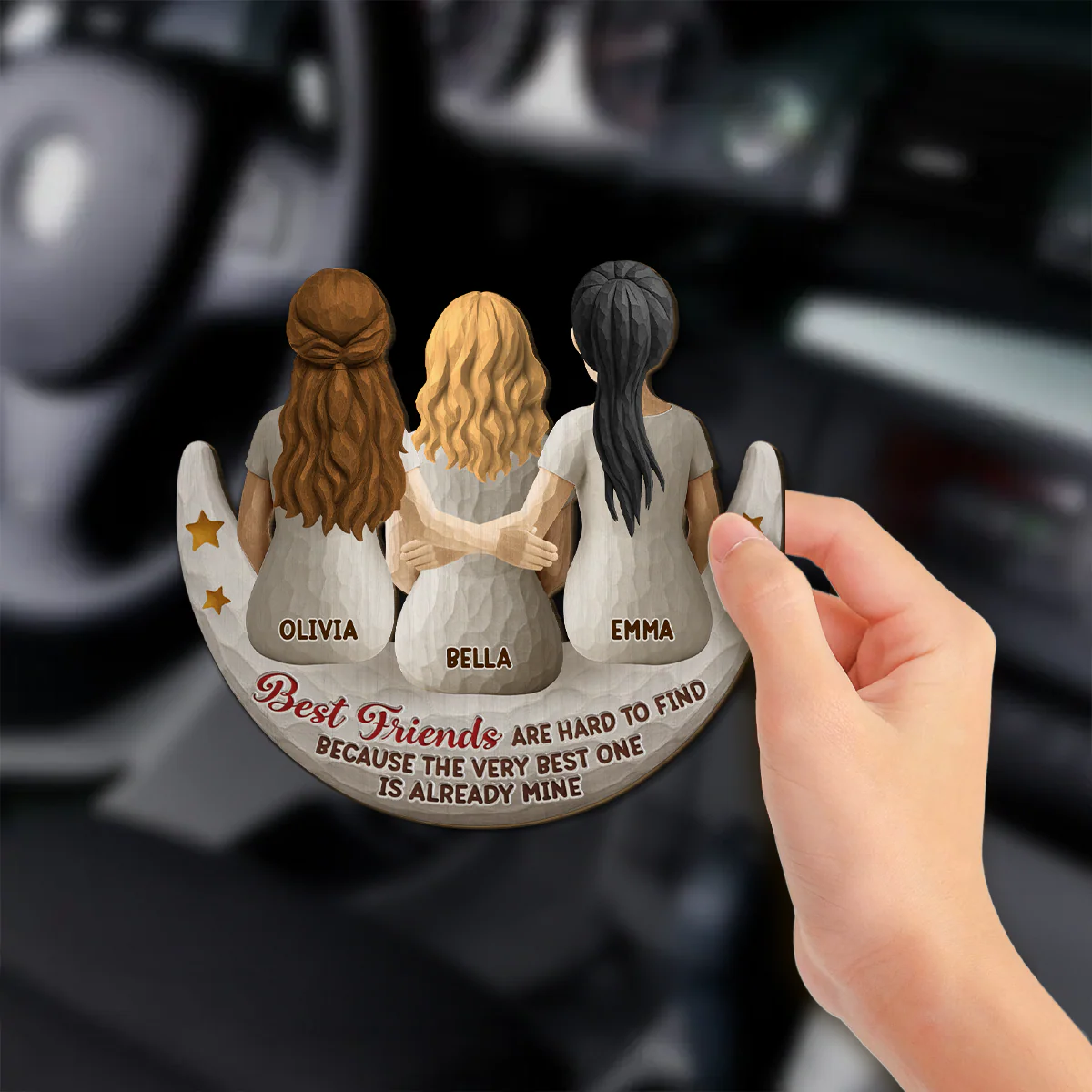 Sister I Got To Choose - Personalized Custom Car Visor Clip - Image 3