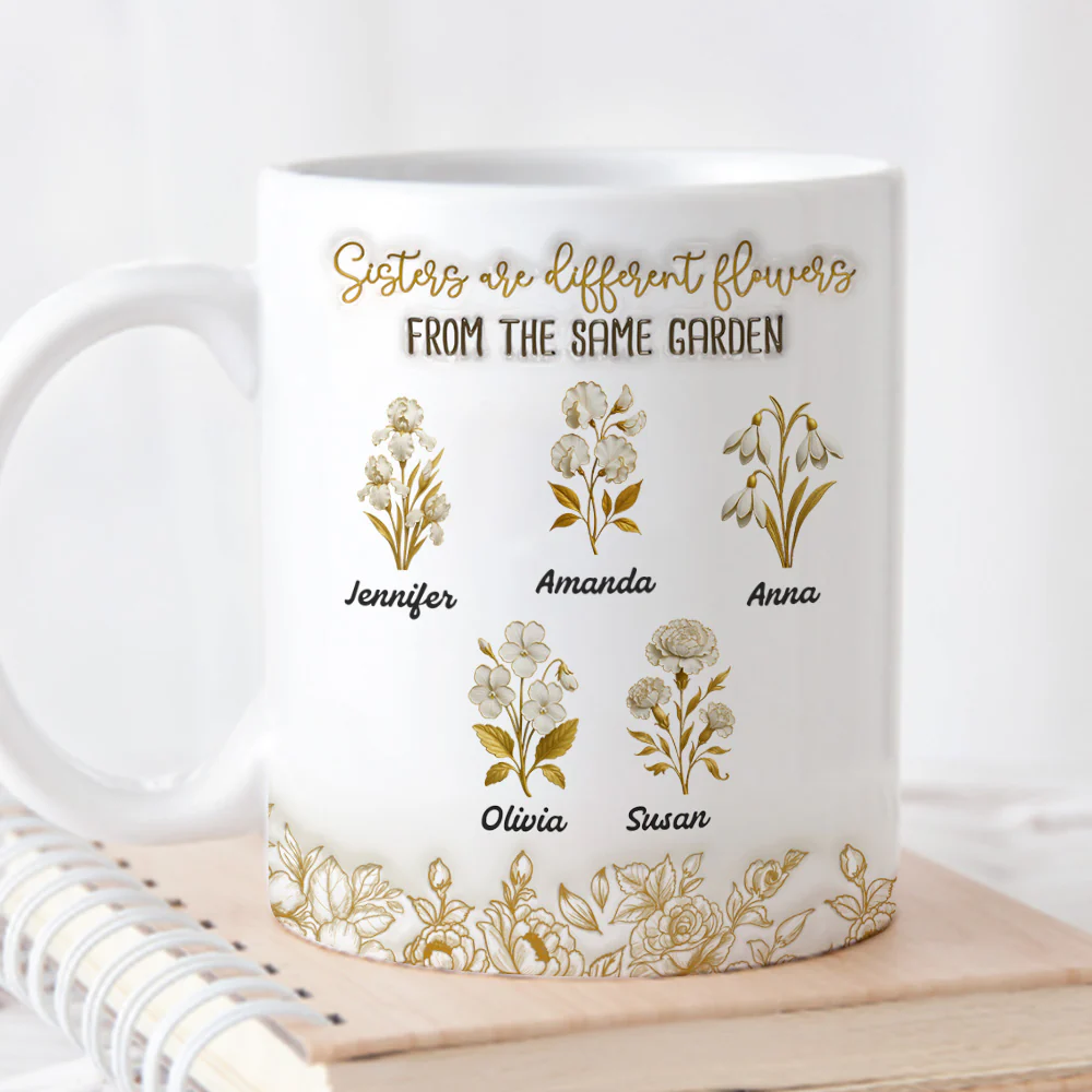 Sisterhood Garden - Personalized Custom 3D Inflated Effect Mug - Image 2