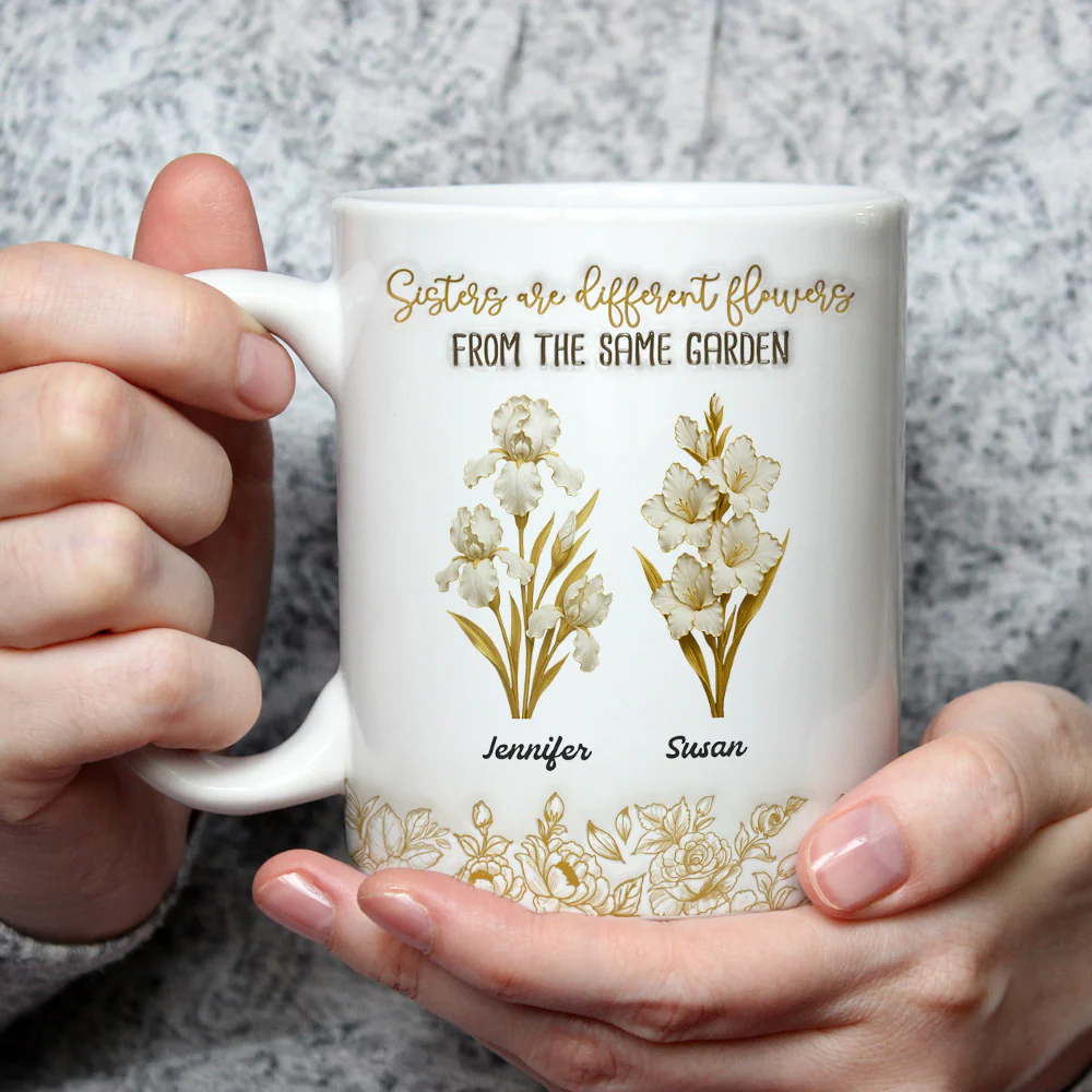 Sisterhood Garden - Personalized Custom 3D Inflated Effect Mug - Image 3