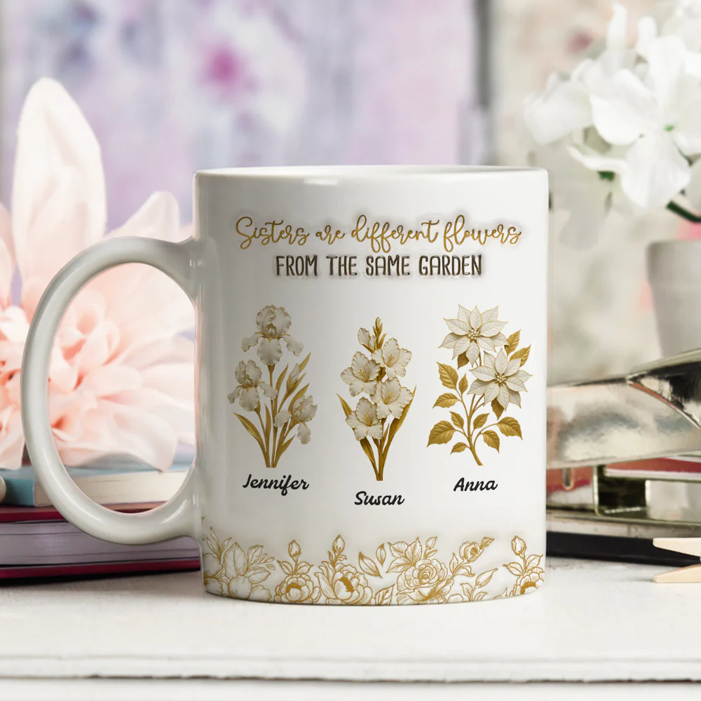 Sisterhood Garden - Personalized Custom 3D Inflated Effect Mug - Image 4