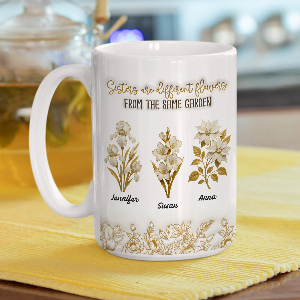 Sisterhood Garden - Personalized Custom 3D Inflated Effect Mug - Image 5