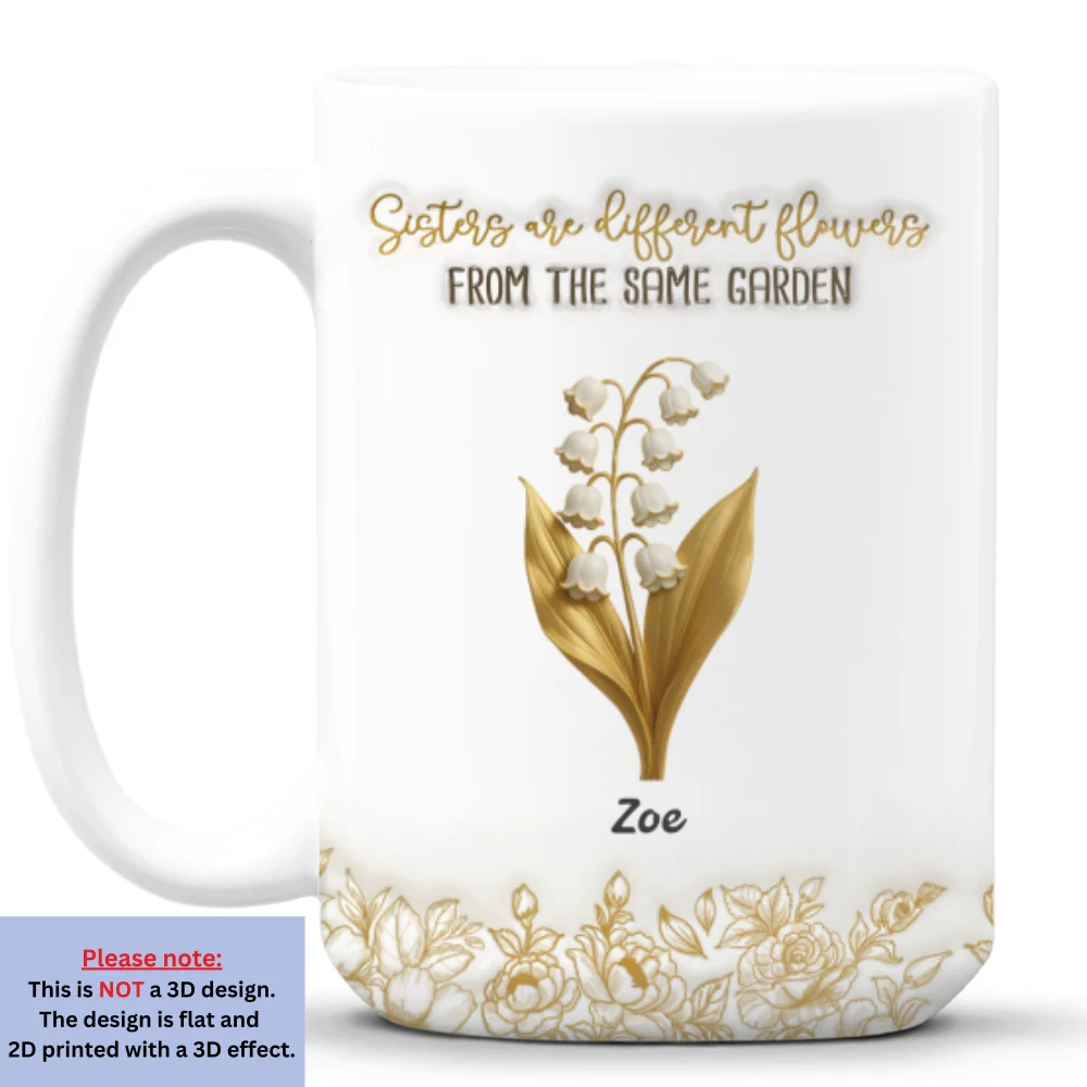 Sisterhood Garden - Personalized Custom 3D Inflated Effect Mug - Image 9
