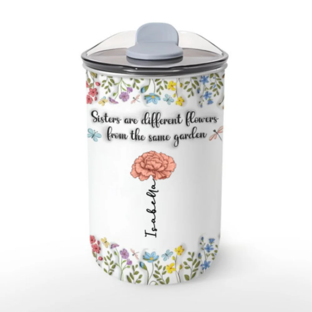 Sisters Are Different Flowers From The Same Garden - Personalized Custom 10oz Tumbler - Image 6