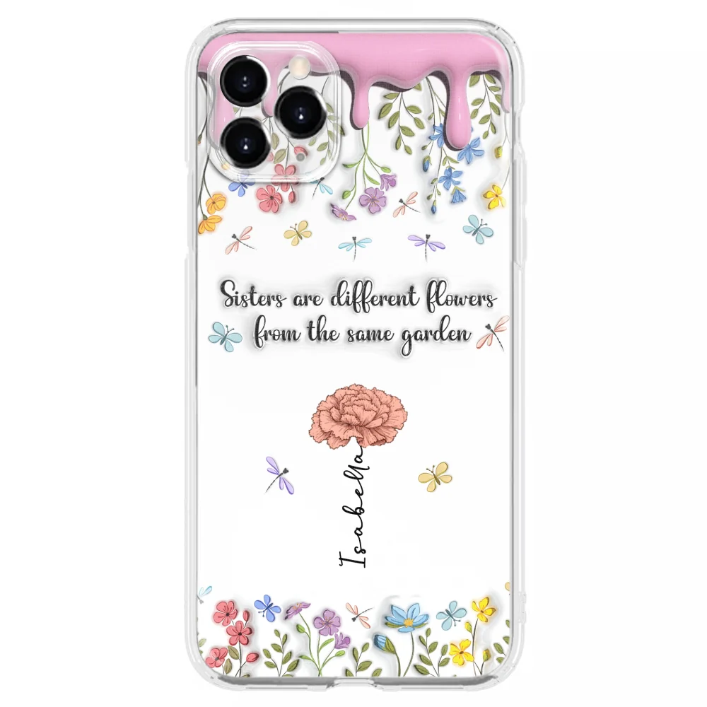 Sisters Are Different Flowers From The Same Garden - Personalized Custom 3D Inflated Effect Phone Case - Image 11