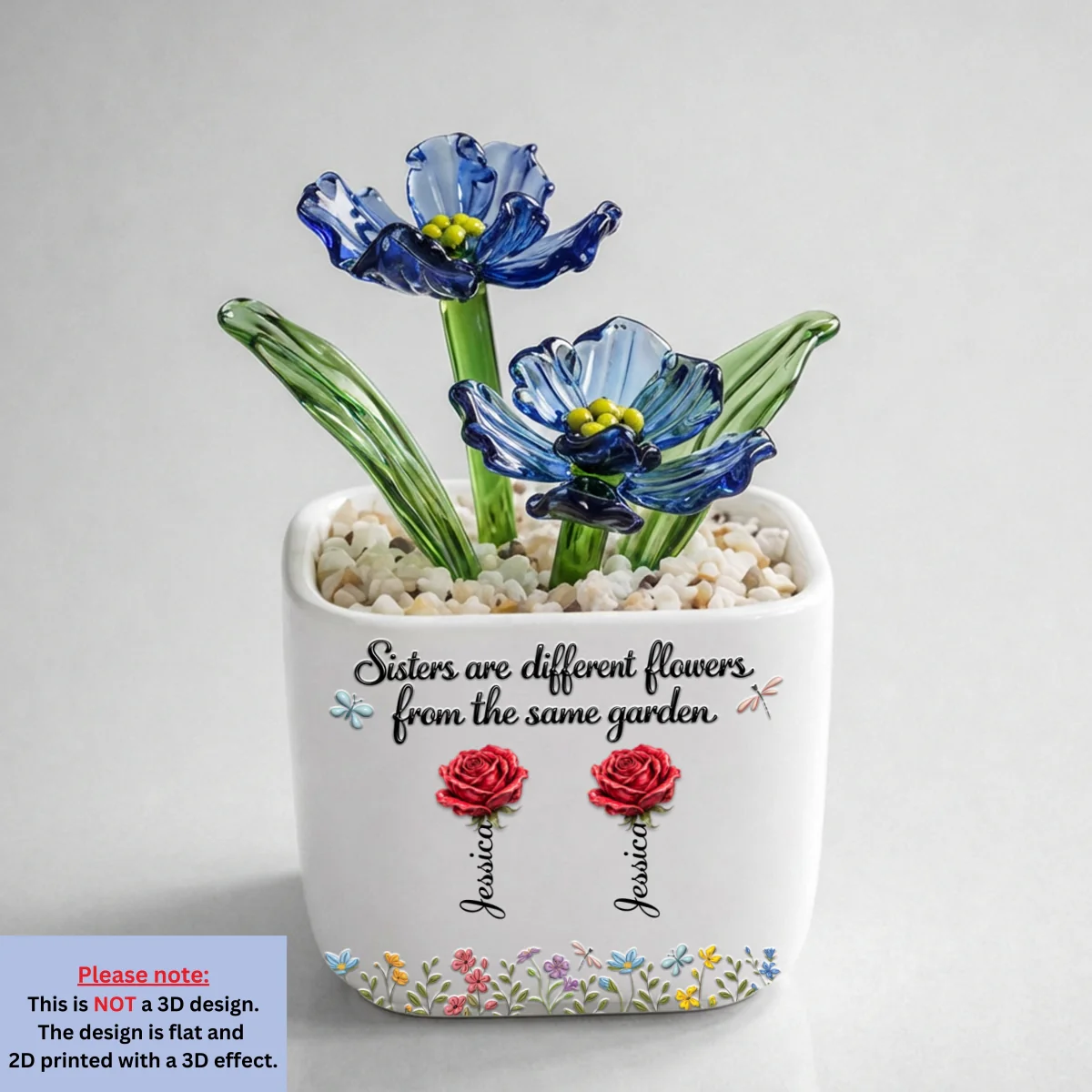 Sisters Are Different Flowers - Personalized Custom Glass Birth Month Flower - Image 17