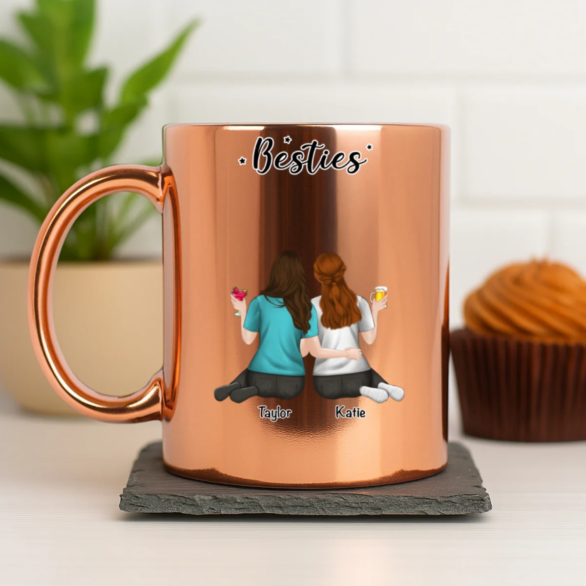 Sisters Are Like Stars - Personalized Custom Metallic Mug - Image 7