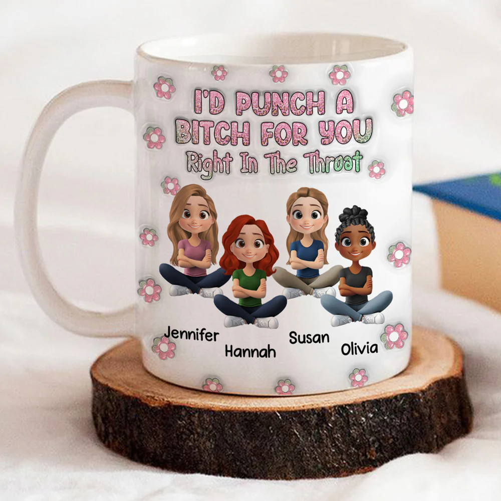 Sisters By Heart - Personalized Custom 3D Inflated Effect Mug - Image 3