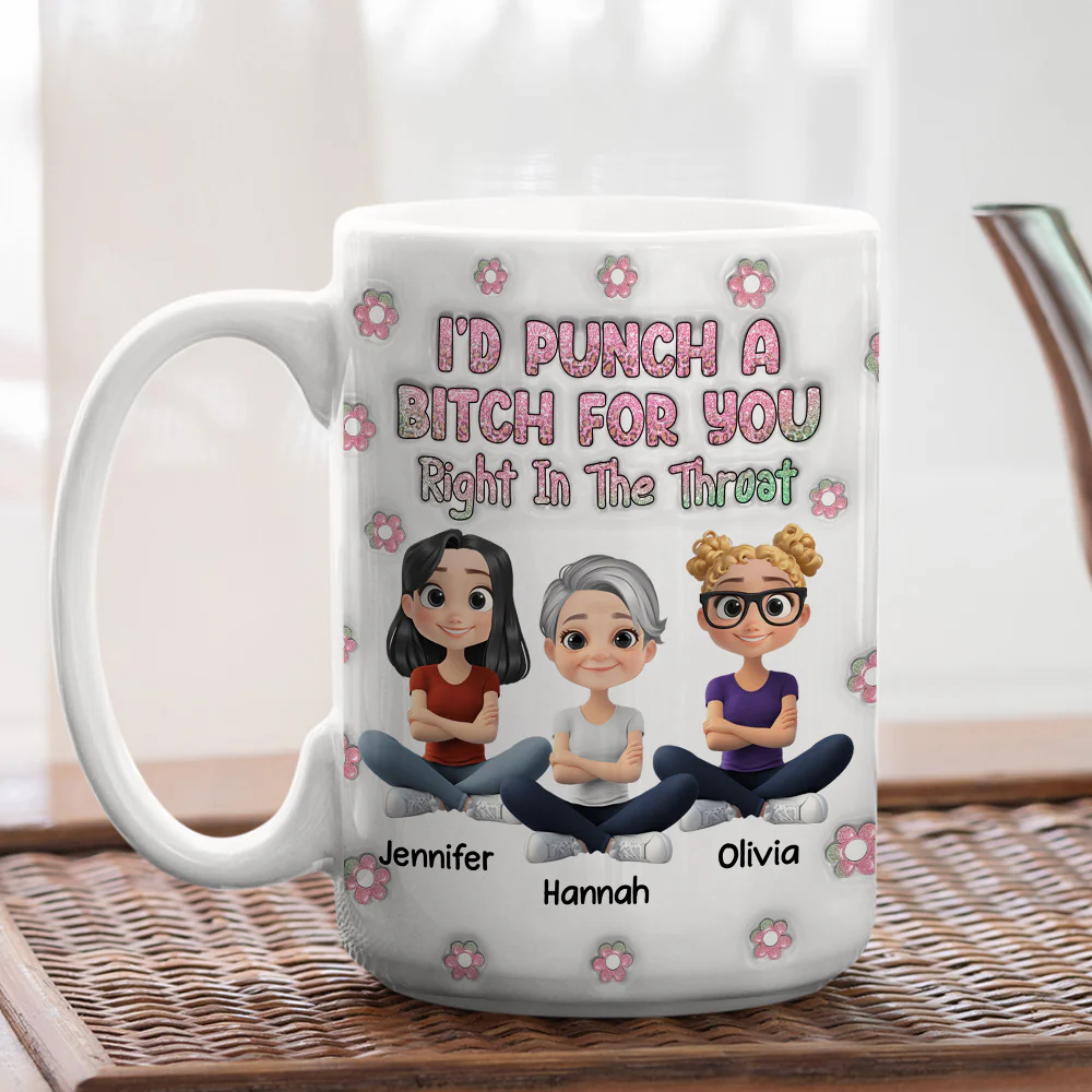 Sisters By Heart - Personalized Custom 3D Inflated Effect Mug - Image 4