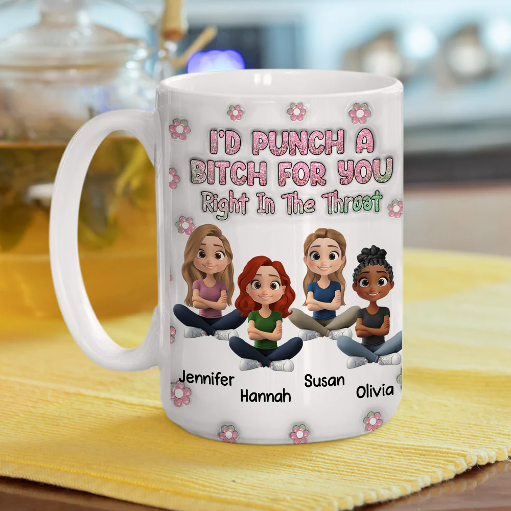 Sisters By Heart - Personalized Custom 3D Inflated Effect Mug - Image 5