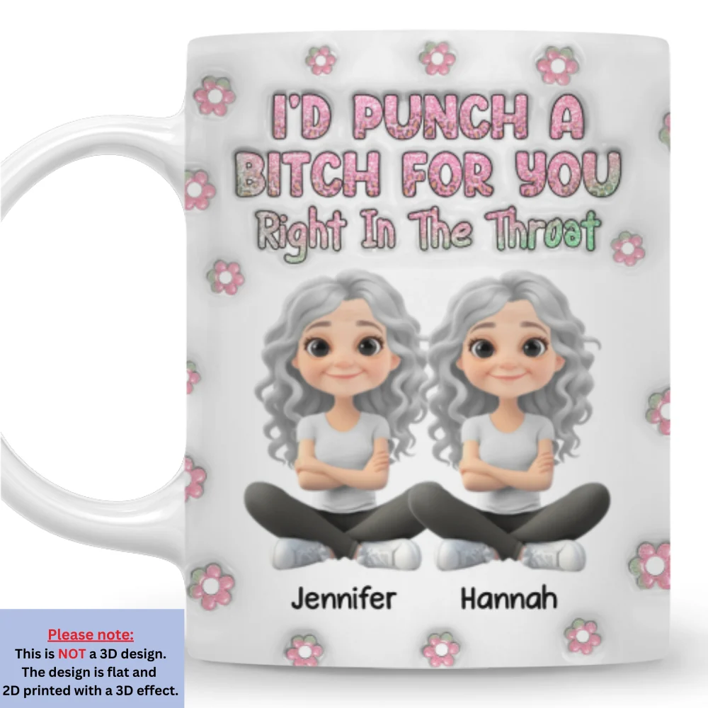 Sisters By Heart - Personalized Custom 3D Inflated Effect Mug - Image 7
