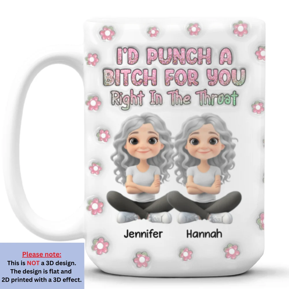 Sisters By Heart - Personalized Custom 3D Inflated Effect Mug - Image 8