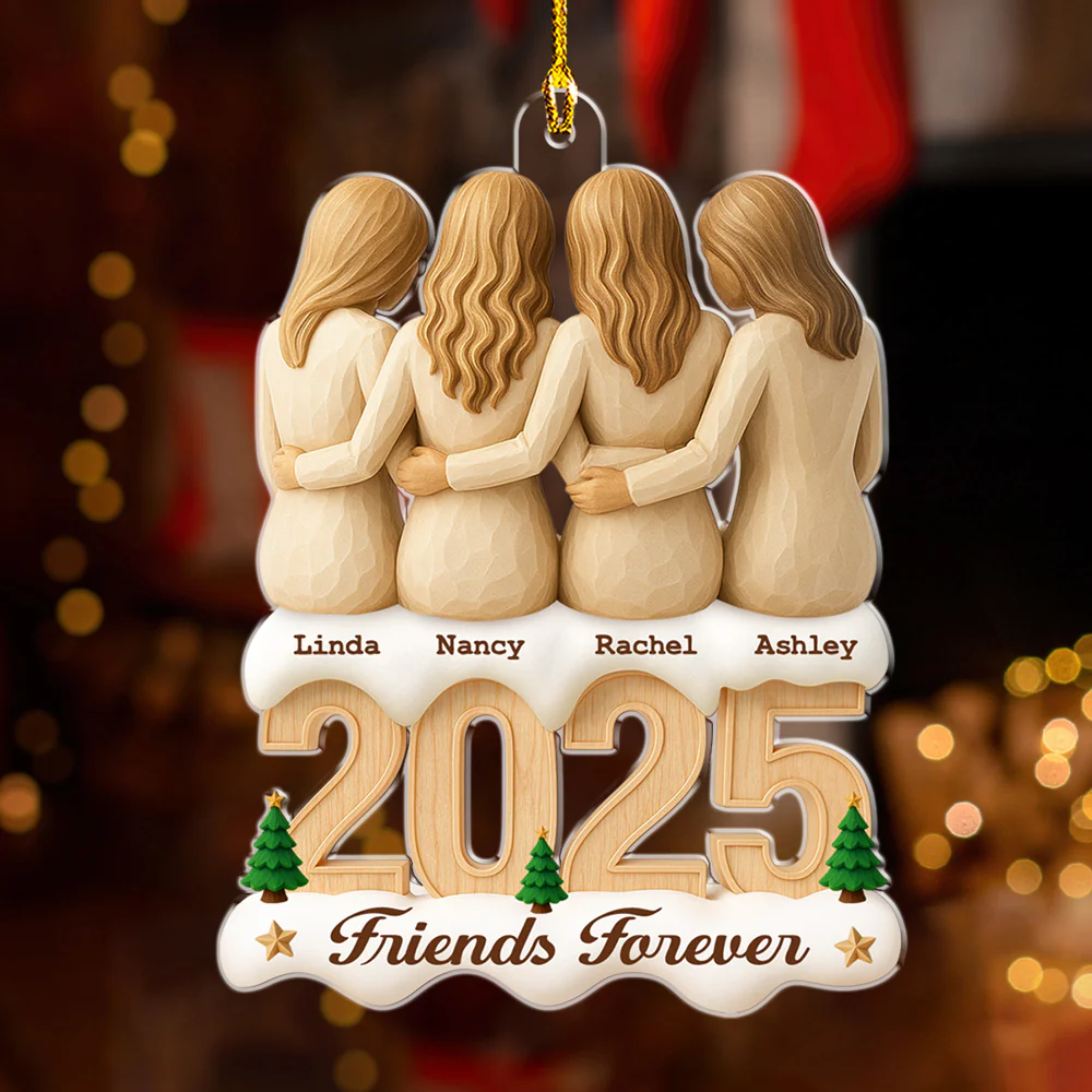 Sisters Forever 2025 - Personalized Custom Acrylic Ornament - Image 2