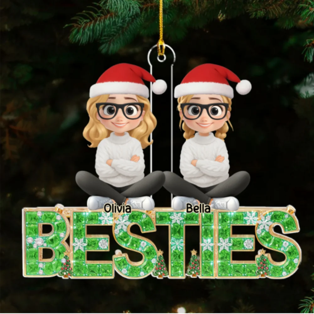 Sisters Forever 2025 - Personalized Custom Acrylic Ornament - Image 8