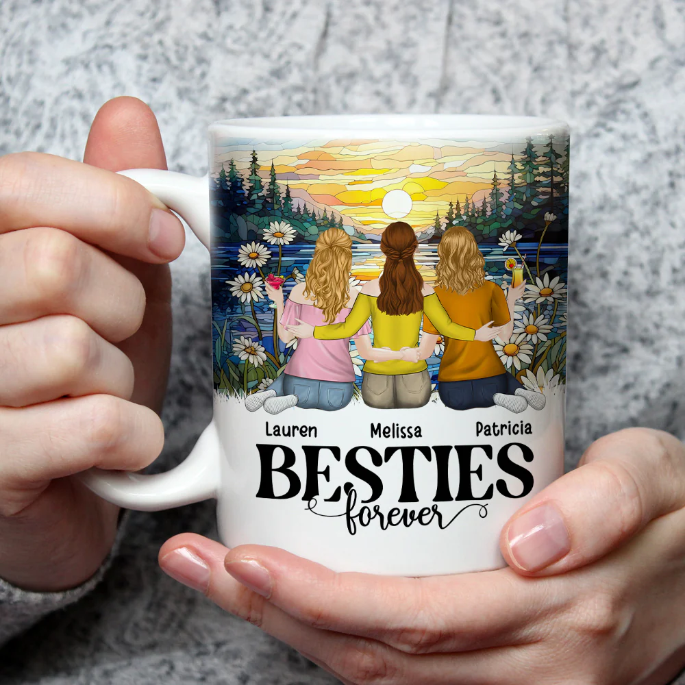 Sisters Forever - Personalized Custom Coffee Mug - Image 3