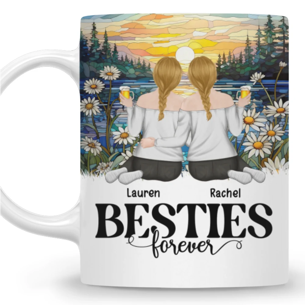 Sisters Forever - Personalized Custom Coffee Mug - Image 6