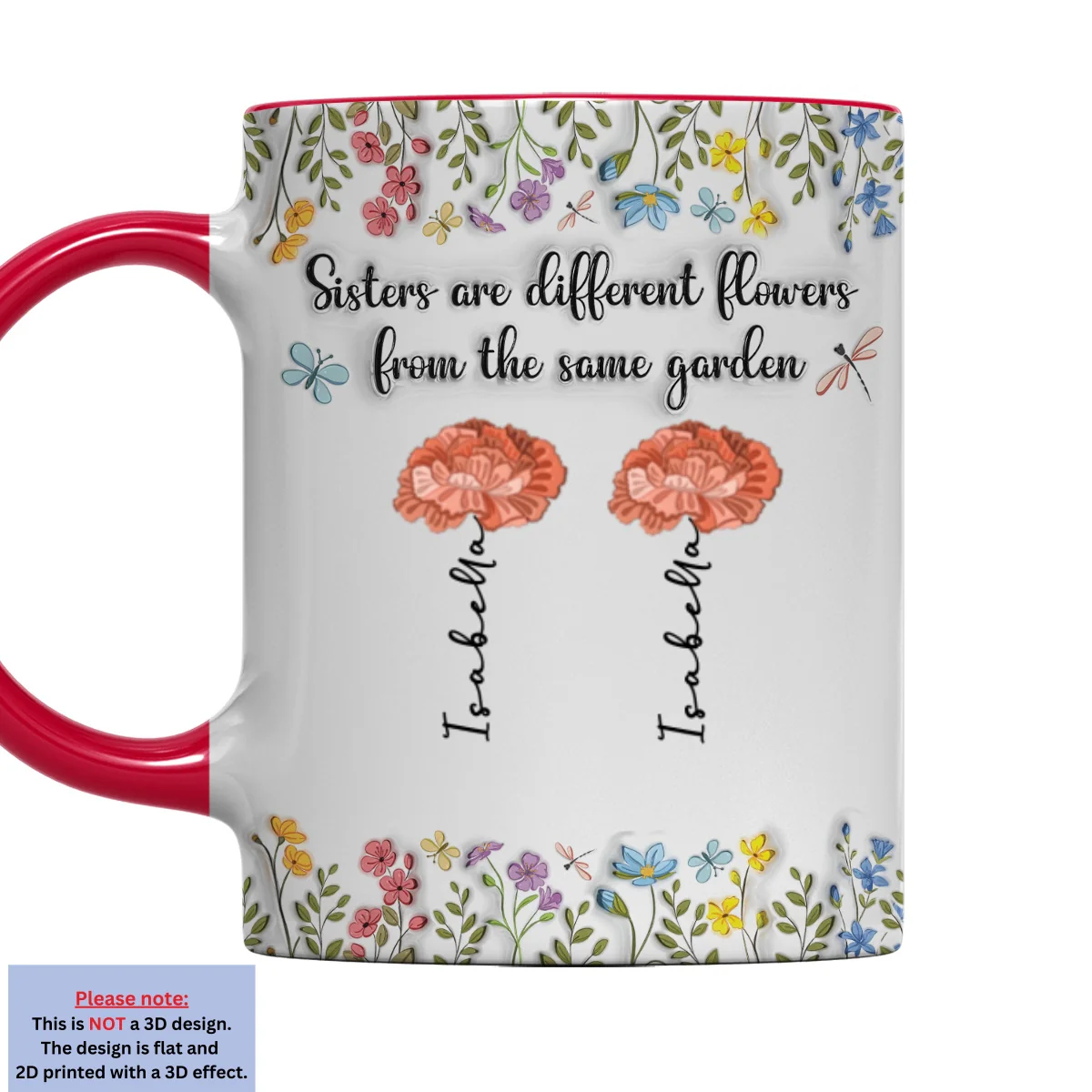 Sisters Make Life More Colorful - Personalized Custom 3D Inflated Effect Accent Mug - Image 10